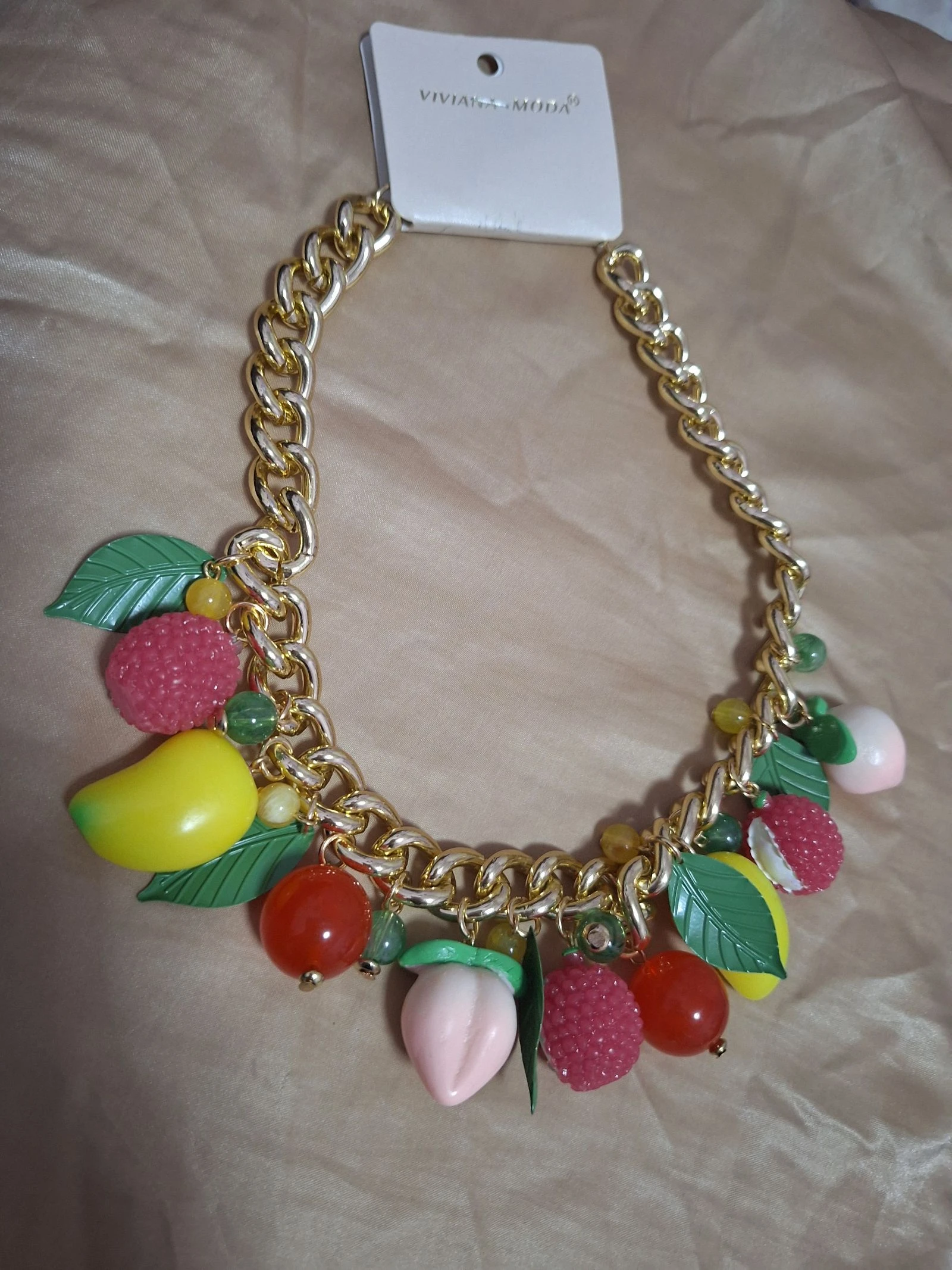Colar corrente dourado multifrutas – photo 4